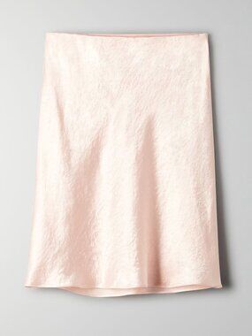 Aritzia Babaton Slip Satin Mini Skirt Light Pink Nude Champagne Size 8